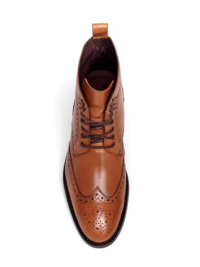 Мужские кожаные модельные ботинки Grant Wingtip Anthony Veer — изображение 4 из 5, коричневый