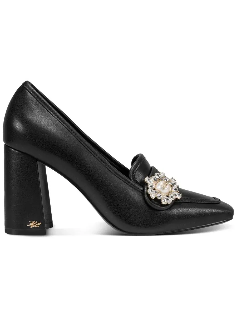 Туфли-лодочки с блок-каблуком Savannah II KARL LAGERFELD PARIS — изображение 2 из 5, черный