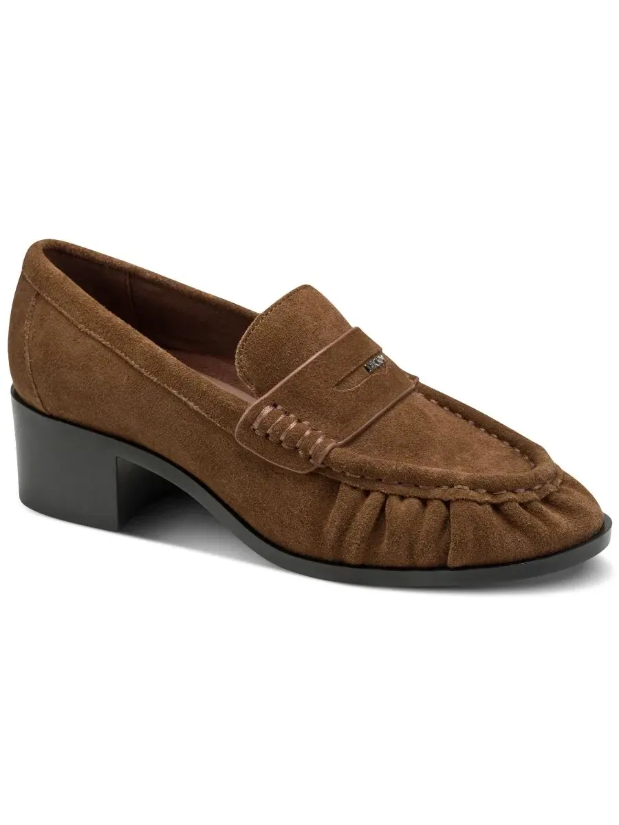 Женские лоферы Ladey Slip-On Heeled Loafer Pumps DKNY — изображение 1 из 5, ореховый