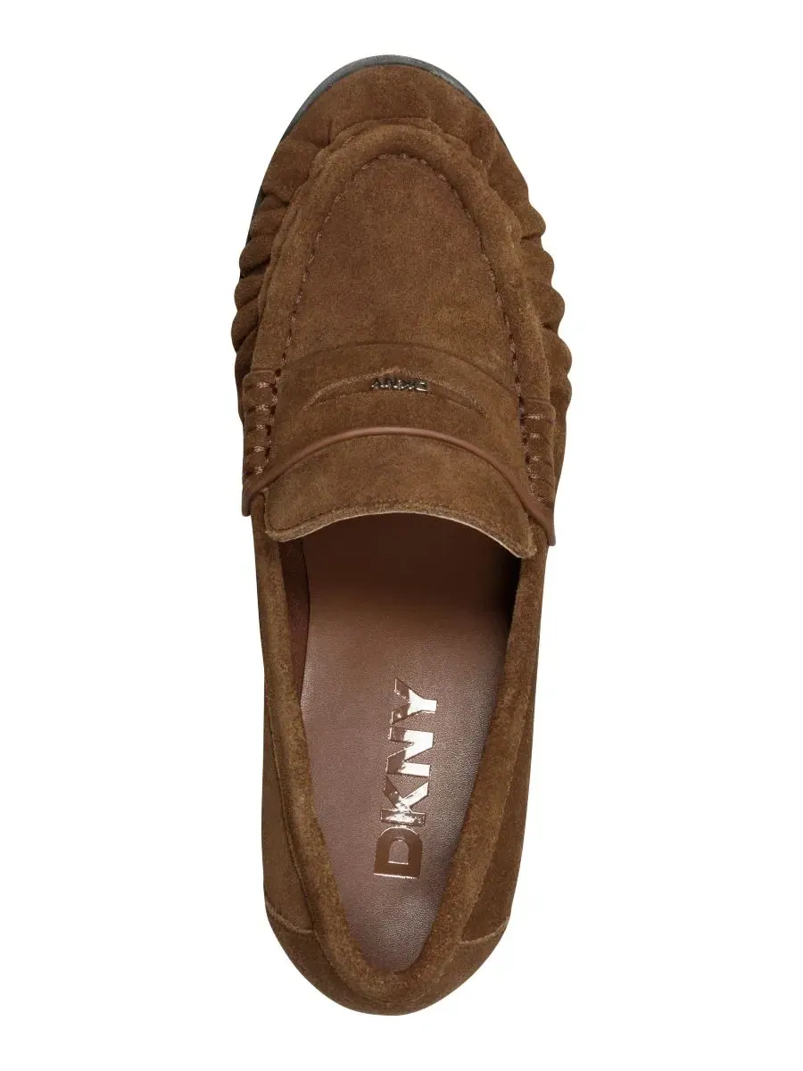 Женские лоферы Ladey Slip-On Heeled Loafer Pumps DKNY — изображение 3 из 5, ореховый