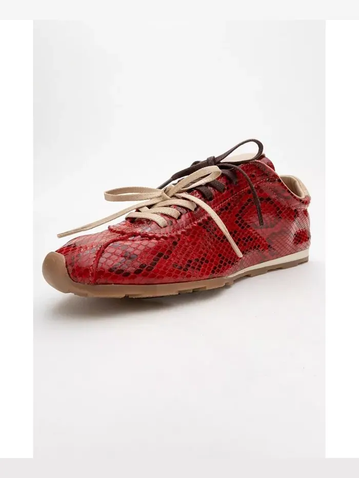 Кроссовки Crea Leather (женские) Forever & Always Shoes — изображение 3 из 4, красный