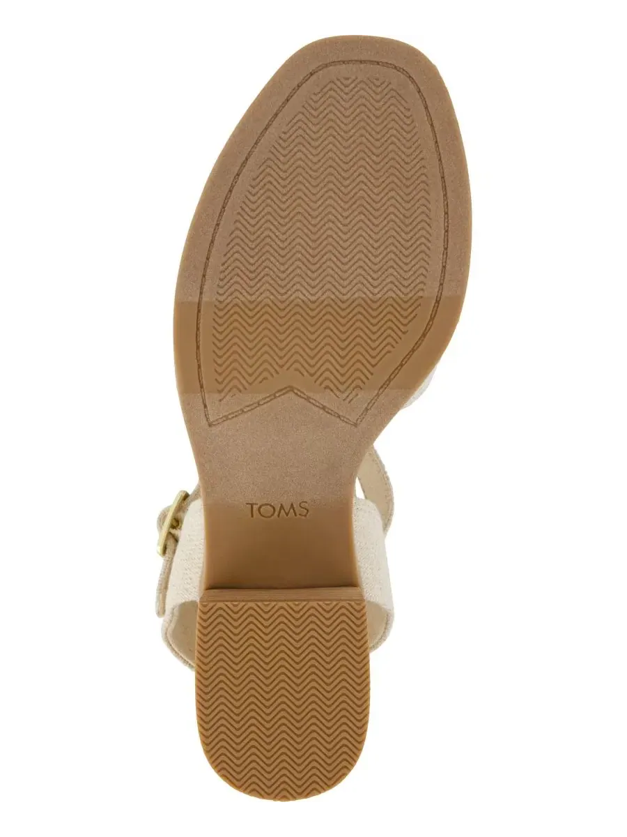Женские сандалии Eloise на блочном каблуке TOMS, Natural Brushed Plain Weave — изображение 5 из 5