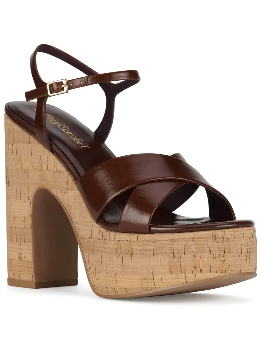 Женские сандалии на платформе Big-Time Jeffrey Campbell — изображение 1 из 5, коричневый