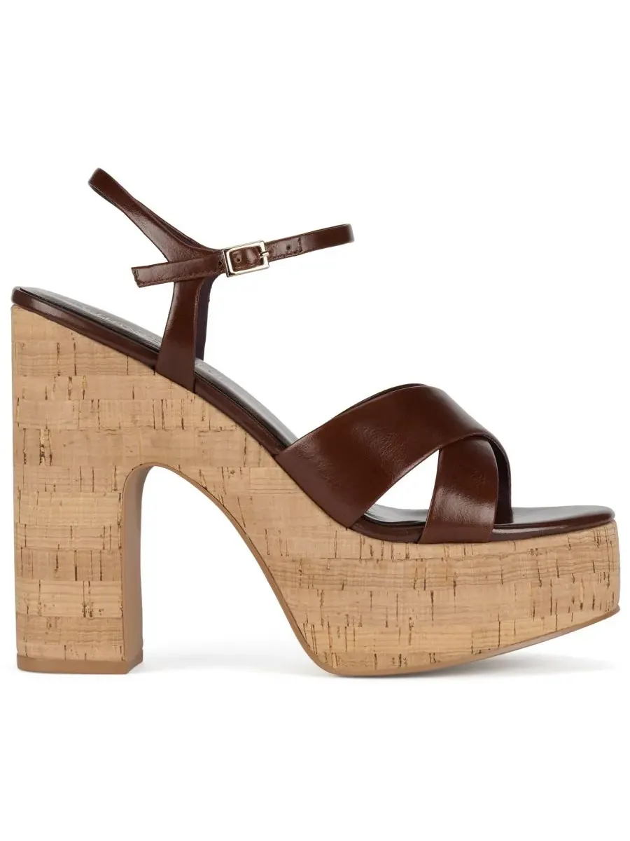 Женские сандалии на платформе Big-Time Jeffrey Campbell — изображение 2 из 5, коричневый
