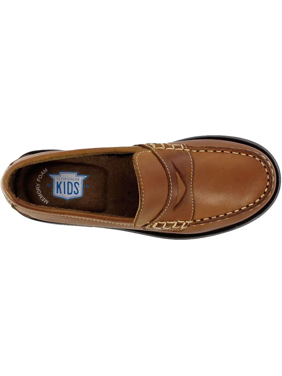 Туфли-лoaферы для мальчика Croquet Penny Loafer JR Florsheim — изображение 6 из 7, бежевый