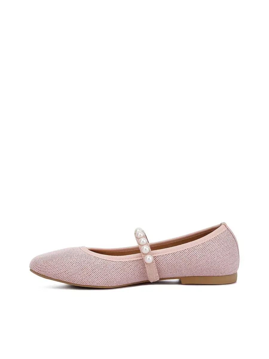 Балетки с жемчужной отделкой Sassie Pearl Embellished Ballerina Flats London Rag — изображение 2 из 7, розовый