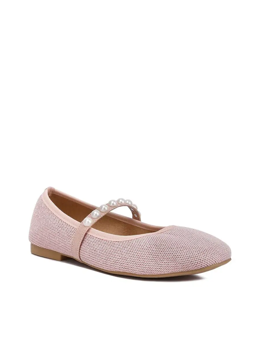 Балетки с жемчужной отделкой Sassie Pearl Embellished Ballerina Flats London Rag — изображение 3 из 7, розовый