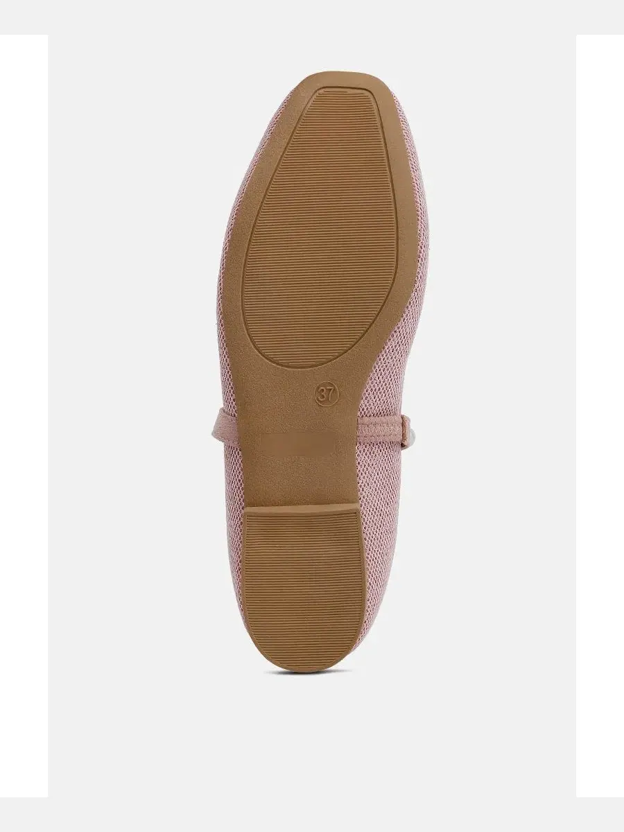 Балетки с жемчужной отделкой Sassie Pearl Embellished Ballerina Flats London Rag — изображение 5 из 7, розовый