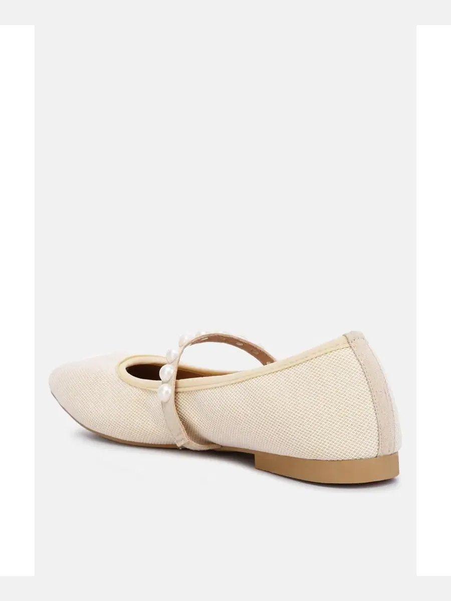 Балетки с жемчужной отделкой Sassie Pearl Embellished Ballerina Flats London Rag — изображение 7 из 7, розовый