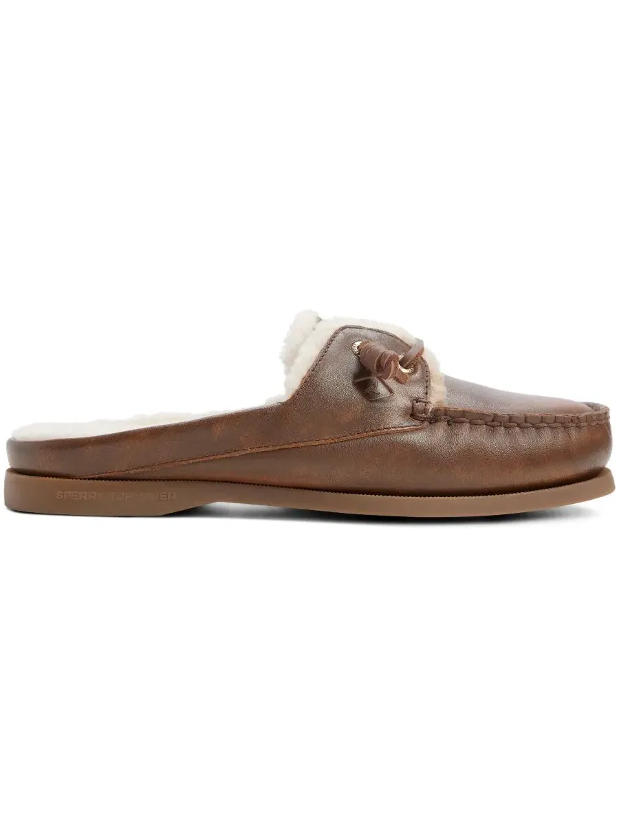 Мюли из кожи с мысиком Sperry — изображение 2 из 5, коричневый