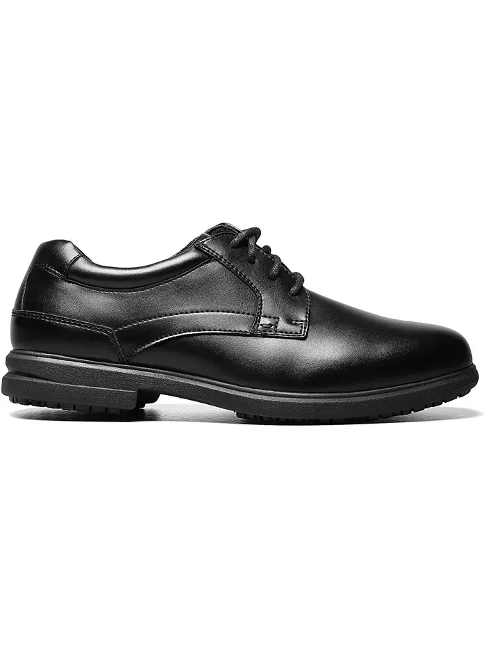 Мужские оксфорды Sherman Plain Toe с противоскользящей подошвой Nunn Bush — изображение 3 из 7, черный