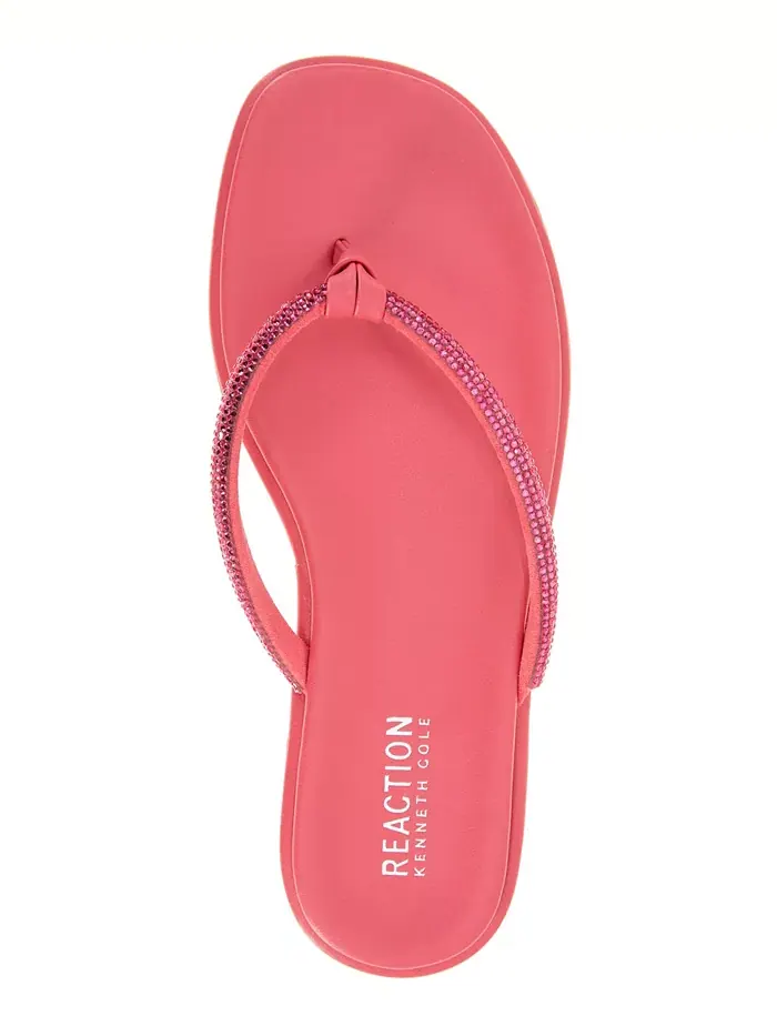 Женские плоские сандалии Wynwood Crystal Strap Kenneth Cole Reaction — изображение 4 из 8, розовый