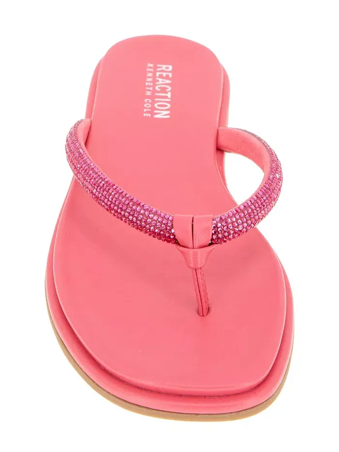 Женские плоские сандалии Wynwood Crystal Strap Kenneth Cole Reaction — изображение 7 из 8, розовый