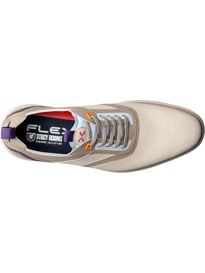 Мужские туфли Everidge Plain Toe на эластичных шнурках Stacy Adams — изображение 6 из 9, кремовый мульти