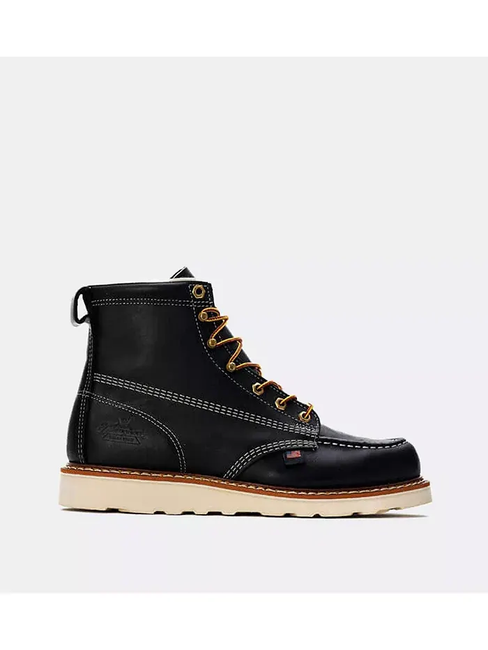 Мужские рабочие ботинки American Heritage 6" Black Moc Toe Thorogood — черный