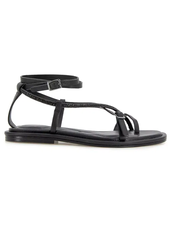 Плоские сандалии Paros Jewel с квадратным носком Kenneth Cole New York — изображение 2 из 8, черный