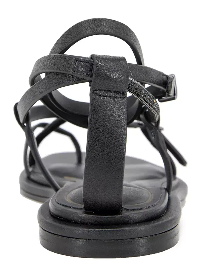 Плоские сандалии Paros Jewel с квадратным носком Kenneth Cole New York — изображение 3 из 8, черный