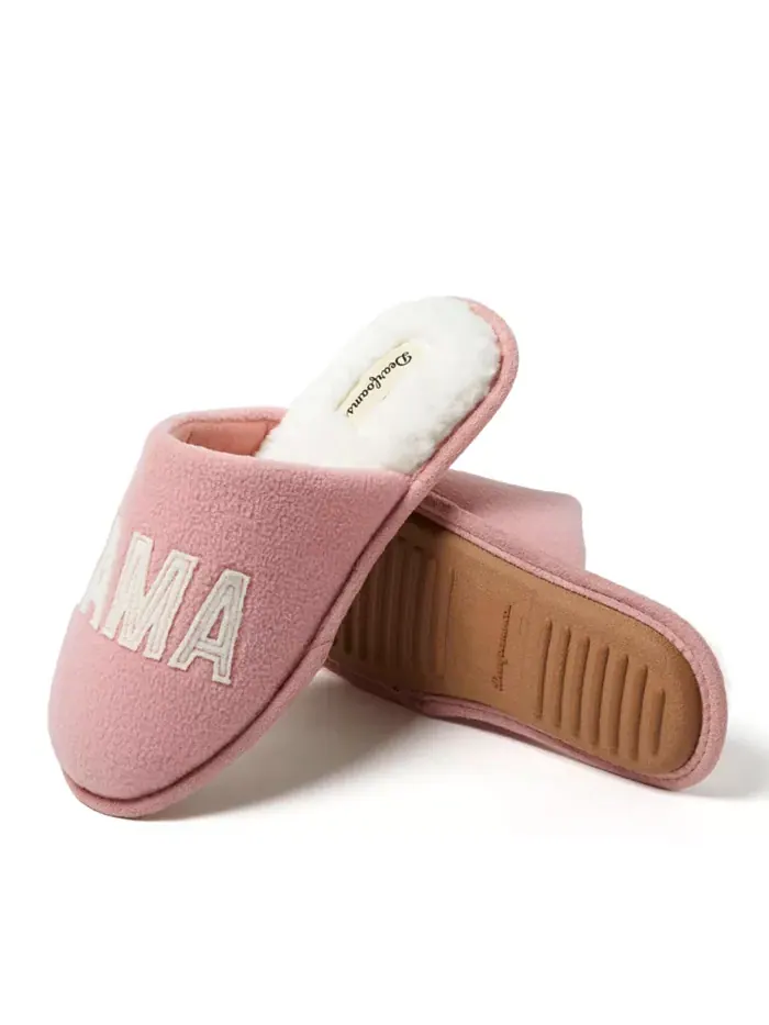 Женские тапочки Carley Mama Bear Mom Scuff Dearfoams — изображение 3 из 5, розовый