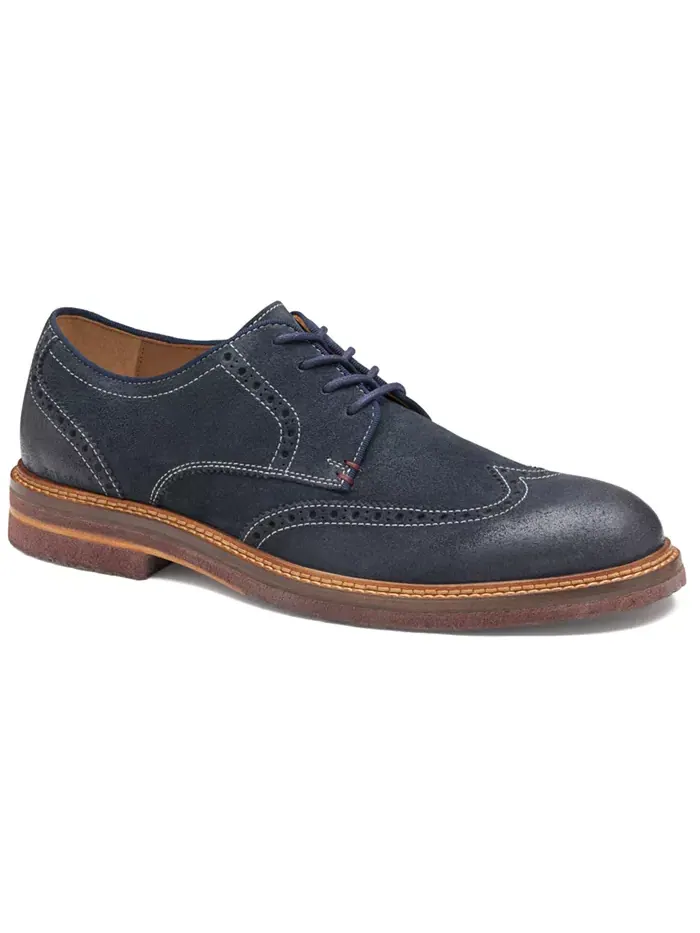 Мужские повседневные туфли Calder Wingtip с круглым носком Johnston & Murphy