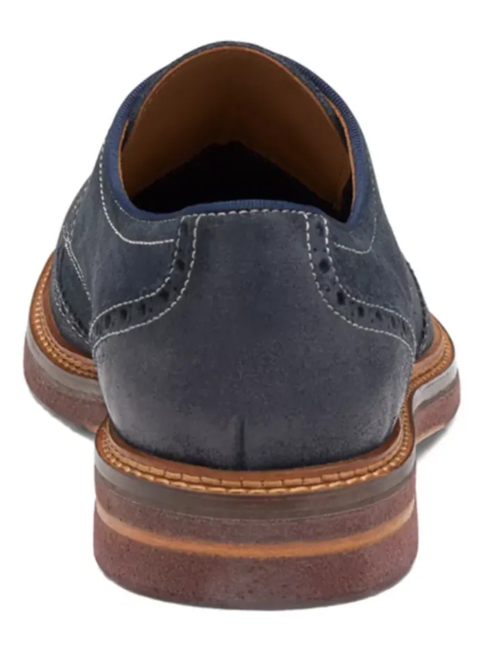 Мужские повседневные туфли Calder Wingtip с круглым носком Johnston & Murphy — изображение 3 из 5, синий