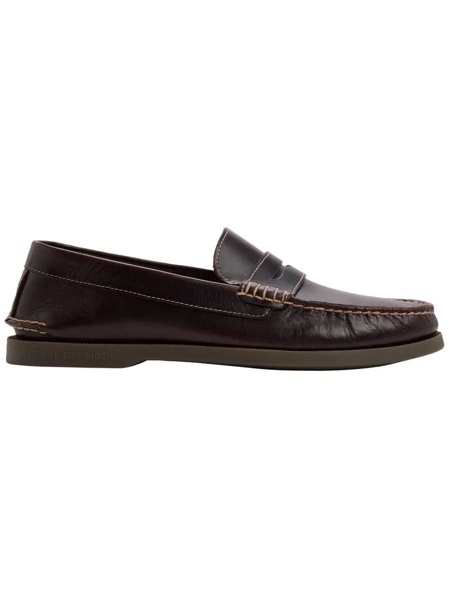 Мужские лоферы с круглым носком, модель Anchored Harbor Sperry — изображение 2 из 5, коричневый