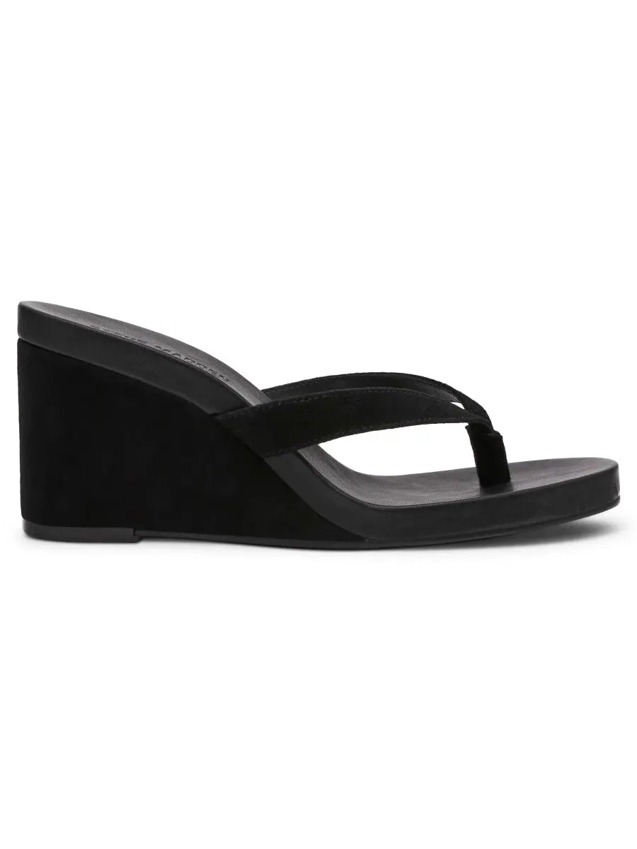 Женские сандалии-вьетнамки на танкетке для игры Steve Madden — изображение 3 из 7, черный