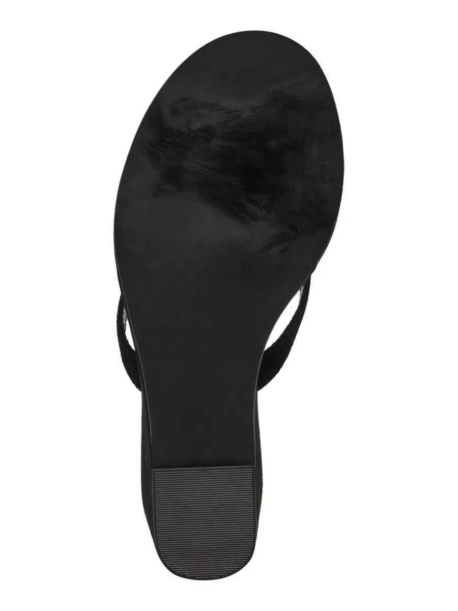 Женские сандалии-вьетнамки на танкетке для игры Steve Madden — изображение 6 из 7, черный