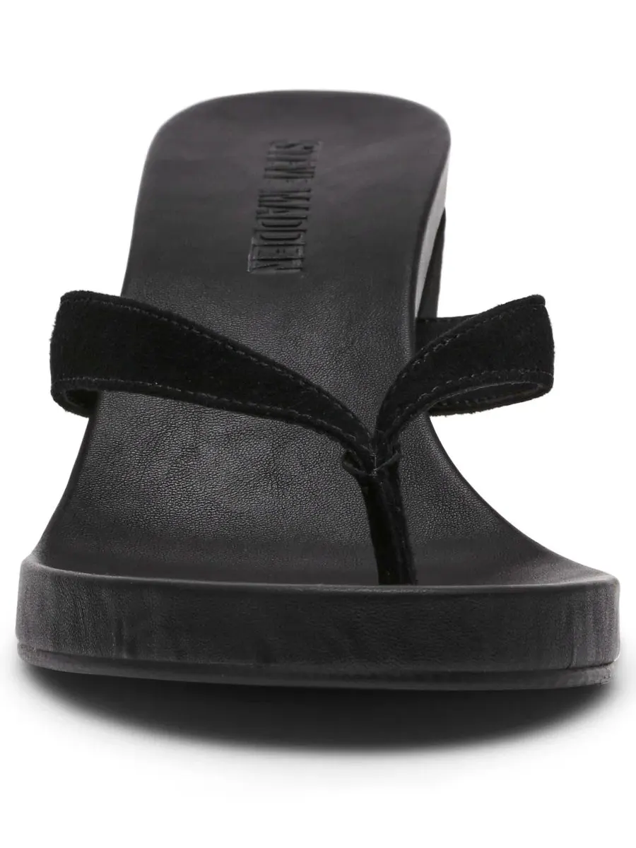 Женские сандалии-вьетнамки на танкетке для игры Steve Madden — изображение 7 из 7, черный