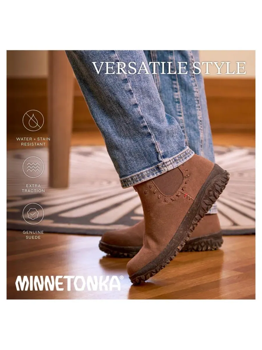 Ботинки-челси из замши с утеплением Minnetonka — изображение 3 из 5, какао
