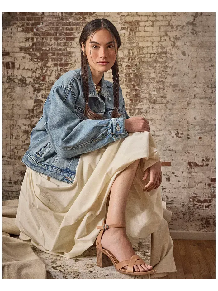 Женские сандалии Sarwa с ремешком на щиколотке Lucky Brand — изображение 6 из 6, коричневый/бежевый