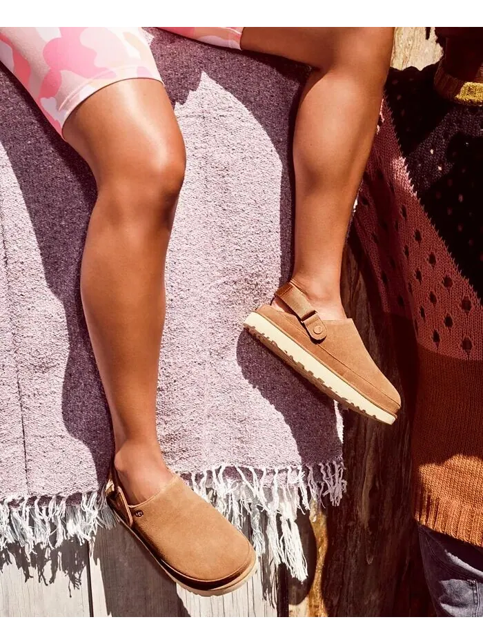 Женские сабо Goldenstar с открытой пяткой на плоской подошве UGG — изображение 8 из 8, бежевый
