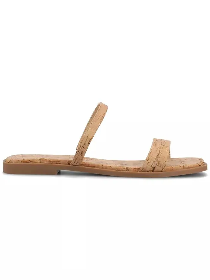 Женские сандалии Brisa Multi Strap Slip On Flat Journee Collection — изображение 2 из 5, корочка