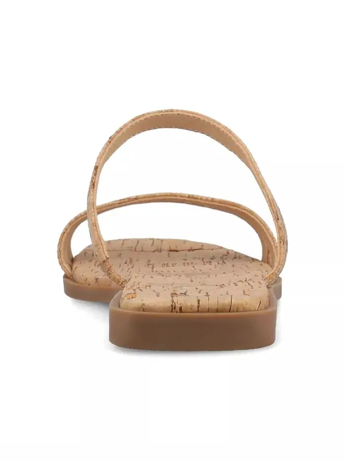 Женские сандалии Brisa Multi Strap Slip On Flat Journee Collection — изображение 3 из 5, корочка