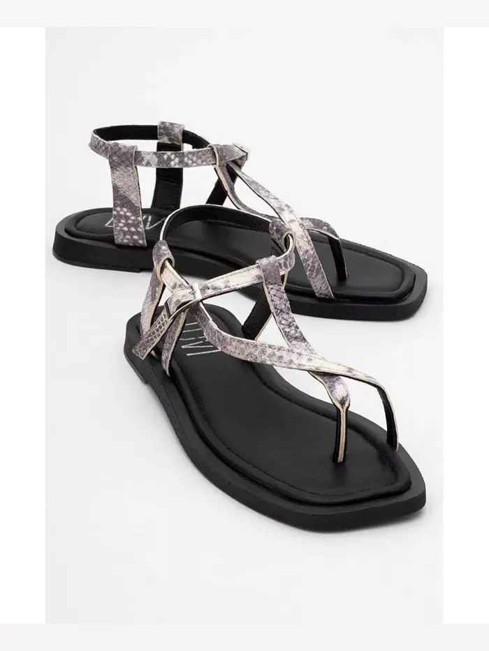 Моргана Кожаные Сандалии-танга для женщин Forever & Always Shoes
