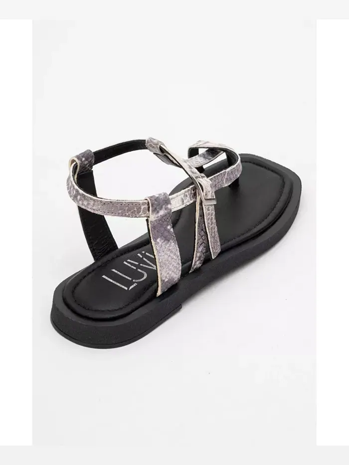 Моргана Кожаные Сандалии-танга для женщин Forever & Always Shoes — изображение 4 из 5, черный