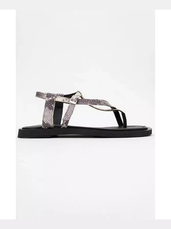 Моргана Кожаные Сандалии-танга для женщин Forever & Always Shoes — изображение 5 из 5, черный