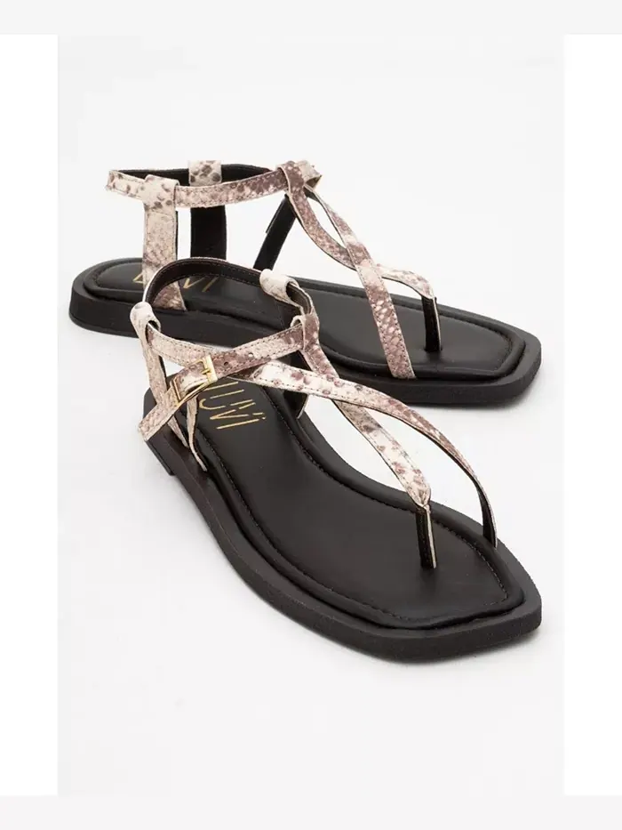 Моргана Кожаные Сандалии-танга для женщин Forever & Always Shoes