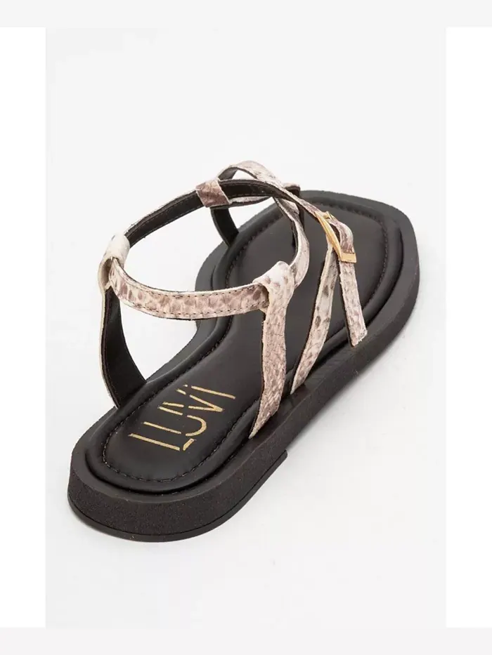 Моргана Кожаные Сандалии-танга для женщин Forever & Always Shoes — изображение 4 из 5, коричневый