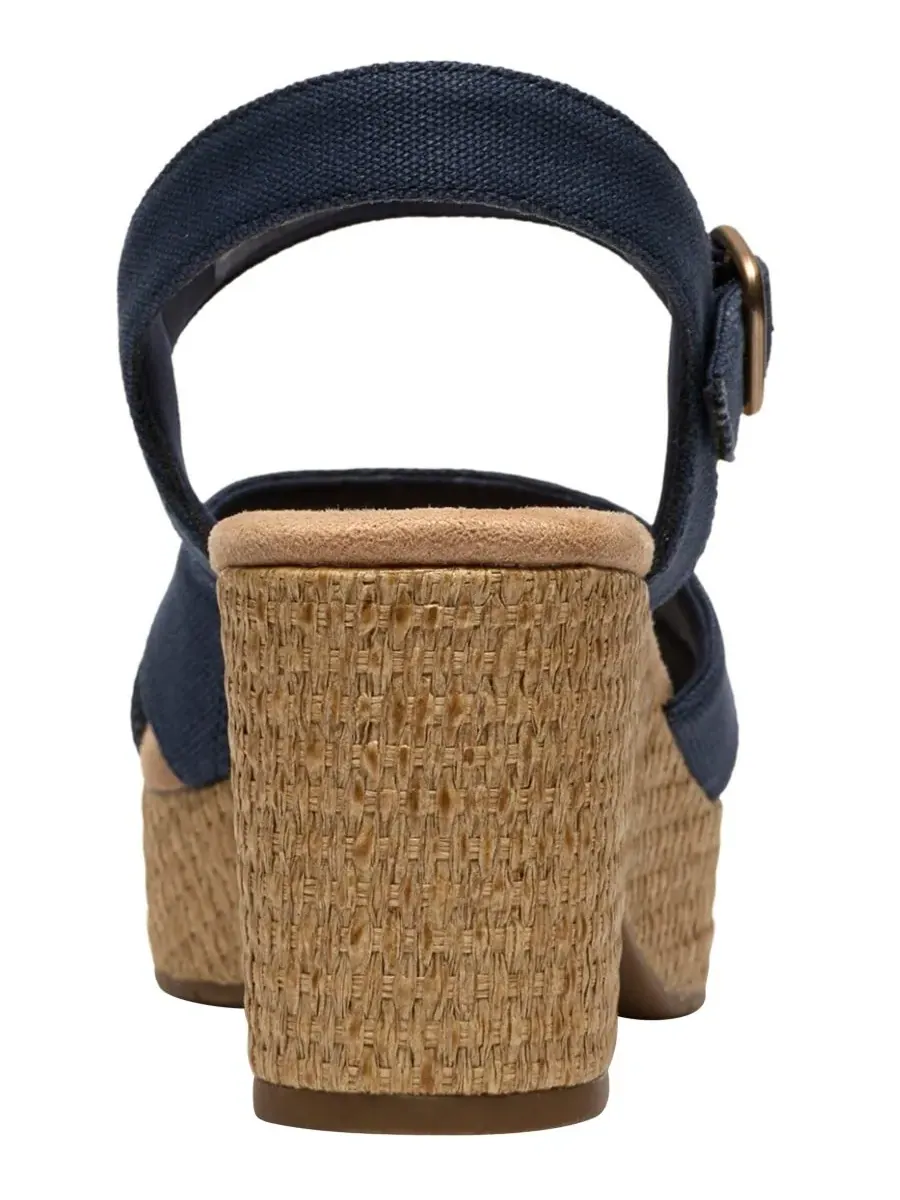 Сандалии женские Clarks Nerisa Twist на танкетке — изображение 3 из 8, темно-синий