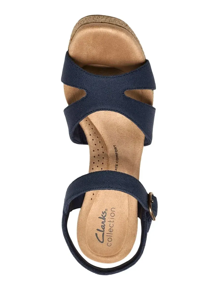 Сандалии женские Clarks Nerisa Twist на танкетке — изображение 4 из 8, темно-синий
