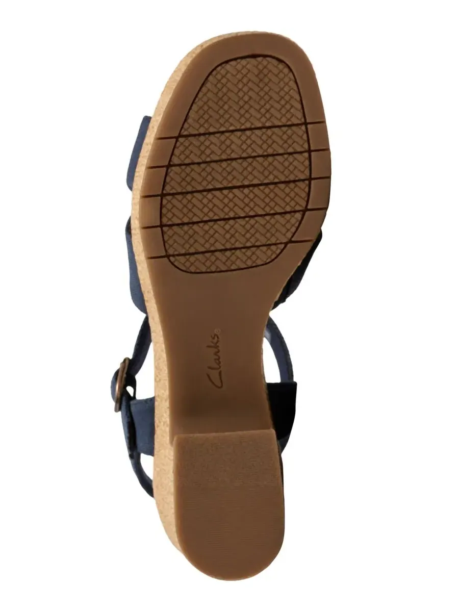 Сандалии женские Clarks Nerisa Twist на танкетке — изображение 5 из 8, темно-синий