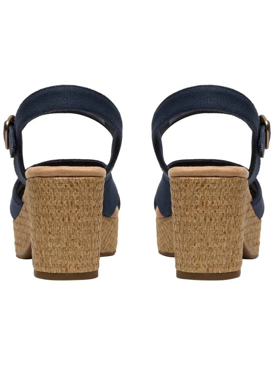 Сандалии женские Clarks Nerisa Twist на танкетке — изображение 7 из 8, темно-синий