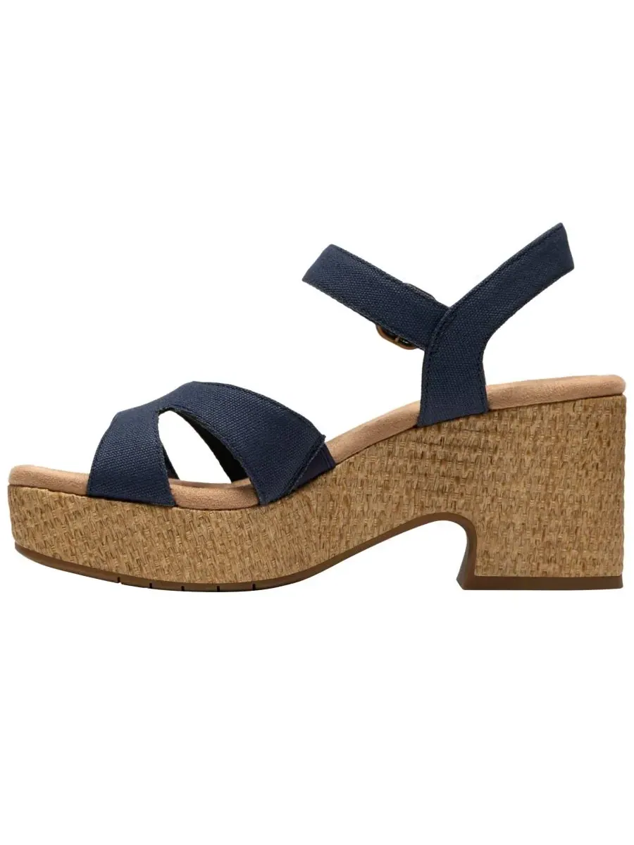 Сандалии женские Clarks Nerisa Twist на танкетке — изображение 8 из 8, темно-синий