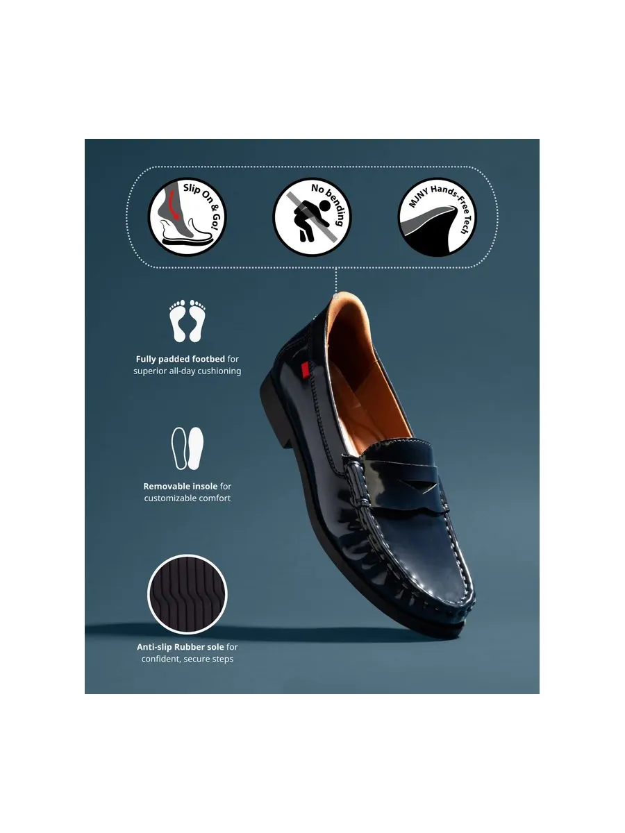 Женские лоферы Newbury Street с технологией Hands-Free Slip On Marc Joseph New York — изображение 2 из 6, темно-синий