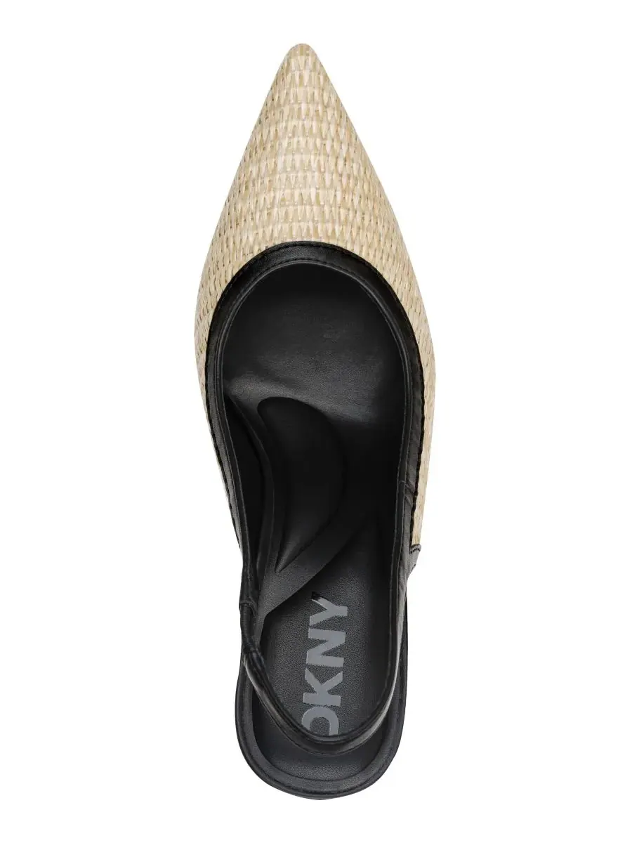 Женские туфли-лодочки Cierra с открытой пяткой DKNY — изображение 4 из 5, натуральный/черный