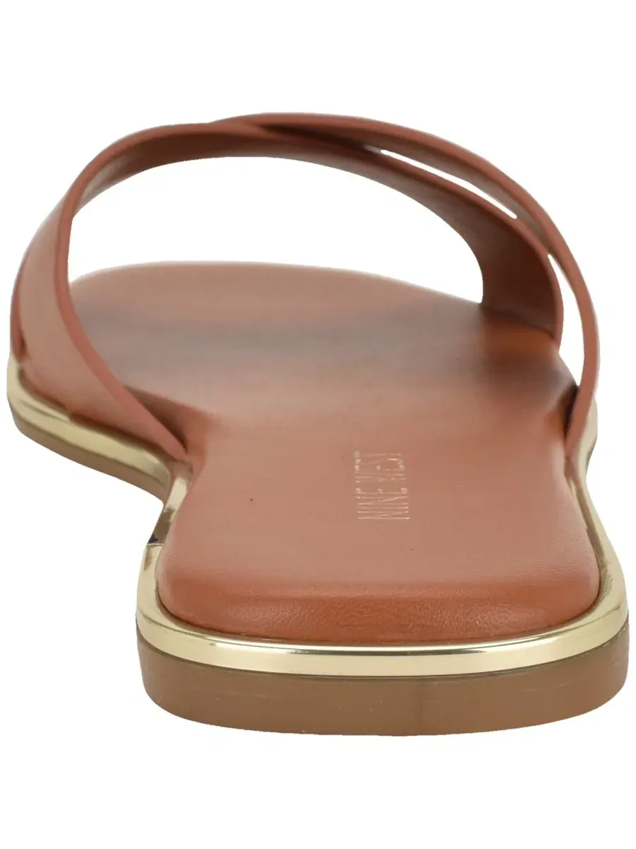 Женские сандалии Edeny Criss-Cross Flat Slip-On Nine West — изображение 3 из 5, коричневый