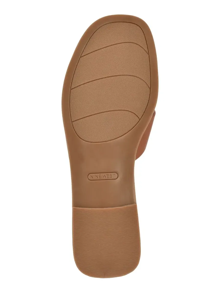 Женские сандалии Edeny Criss-Cross Flat Slip-On Nine West — изображение 5 из 5, коричневый