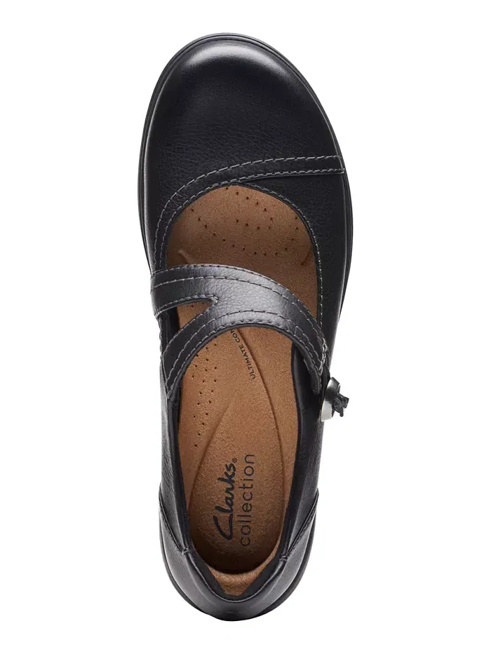 Туфли женские Clarks Carleigh Jane, с ремешком Мэри Джейн — изображение 4 из 5, черный