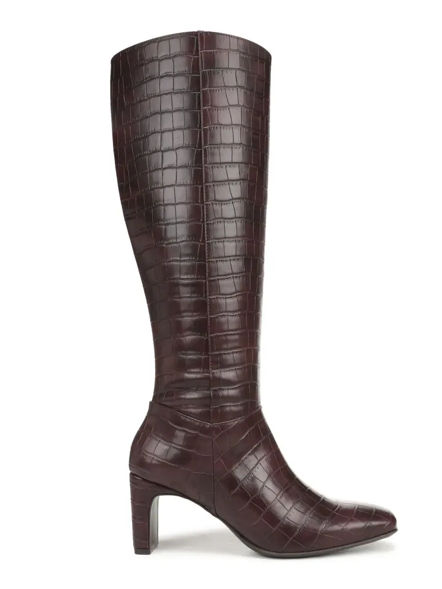 Женские сапоги-ботфорты с молнией Nona Zipper Tall Boots Naturalizer — изображение 2 из 5, красный