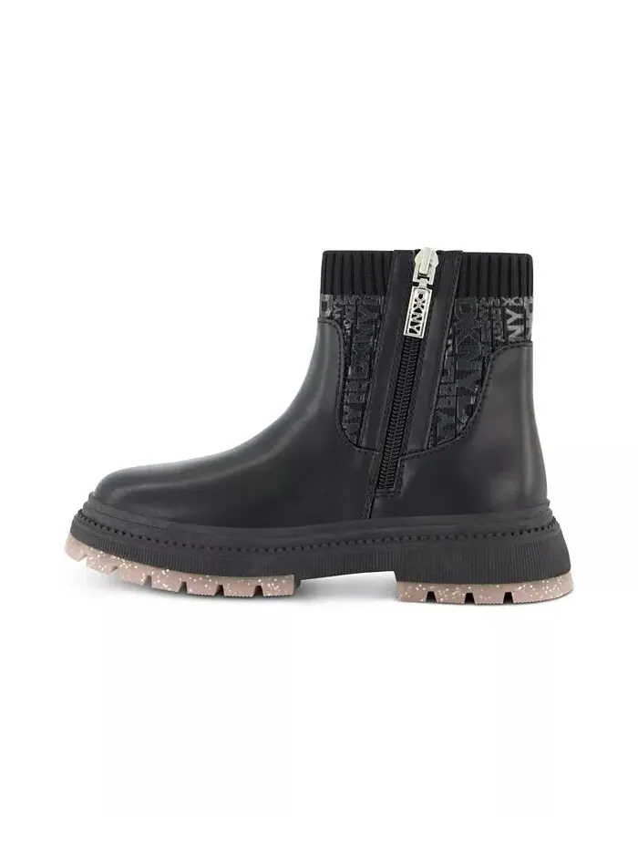 Ботинки Crissa Stretch Lug Boot для маленьких и больших девочек DKNY — изображение 2 из 7, черный